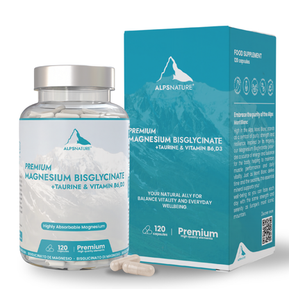 Magnesium Bisglycinate Premium + Taurine & Vitamins B6, D3